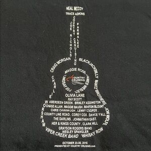Country Cruising Music Festival Graphic TShirt Black Size XL